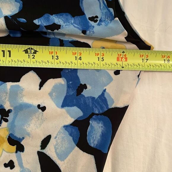 Lauren Ralph Lauren Black Floral Sheath Dress Womens Size 10 Sleeveless - Picture 4 of 10